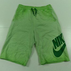 Nike Big Boys' Alumni Washed Sportswear Sweat Shorts (GREEN)